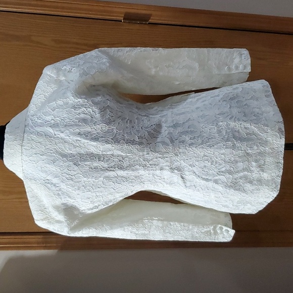 Asos bridal wedding lace overlay blazer nwt - Picture 3 of 7